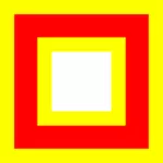 Gambar vektor persegi merah dan kuning