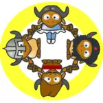 GNU Circle vector image