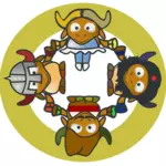 GNU Circle vector illustration