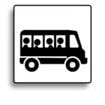 Cartello stradale autobus vettoriale immagine