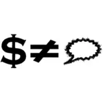 Ilustración fórmula dólar moneda