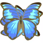 Голубая бабочка Рисование