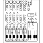 Music mixer konzole vektorový obrázek