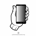 Smartphone i handen
