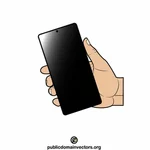 Een hand met een smartphone