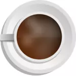 Vektor-Illustration von fotorealistischen Kaffeetasse mit Ansicht von oben