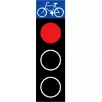 Vector de desen de semafor roşu pentru biciclete