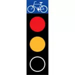 자전거에 대 한 빨간색과 주황색 신호등의 벡터 일러스트 레이 션