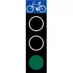 Grønt trafikklys for sykler vektorgrafikk utklipp