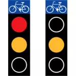 Vektorgrafikk med sykkel trafikklys