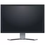 Pantalla plana LCD monitor frontview vector de la imagen