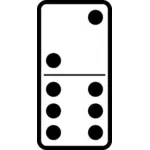 Domino tuiles image vectorielle 2-6