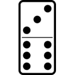 Domino karo 3-6 vektör görüntü