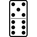 Domino-laatta 5-6 vektoripiirustus