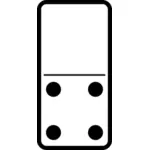 Image vectorielle de Domino tuile 0-4