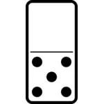 Image vectorielle de Domino tuile 0-5