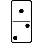 Domino bricka 1-2 vektor ClipArt