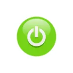Green power button vector clip art