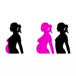 Pregnancy silhouette vector