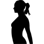 Vektor silhouette orang perempuan