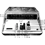 Old calculator vector image