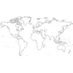 Grafică vectorială politic lume hartă