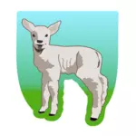 Vectorillustratie van jonge lam