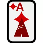 Ace of Diamonds funky playing card vector clip art