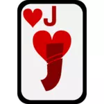 Jack of Hearts funky playing card vector clip art