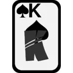 King of Spades funky playing card vector clip art