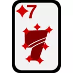 हीरे दिखलाना खेल कार्ड के सात वेक्टर क्लिप कला