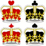 Selezione del re corone vettoriale illustrazione