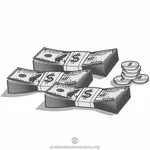Dollarsedler og mynter