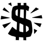 アメリカの通貨のベクトル シンボル