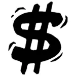 Vektor symbol měny dolar