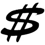 Dolar symbol wektor grafika