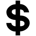 Pengar dollar symbol vektorgrafik
