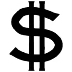 Dollarn symbol grafisk design