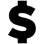 Dollar valuta symbol vektorgrafik