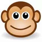Cara de mono de dibujos animados