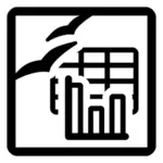 Vector Illustrasjon av monokrome regneark fil type tegn