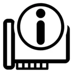 Vektorbild av monokroma maskinvara information KDE-ikonen
