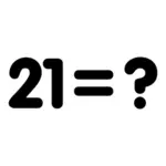 Icône monochrome avec équation de maths
