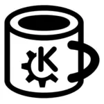 Vektorové kreslení piktogramu hrnek čaje