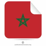 Квадратная наклейка Марокко флаг