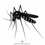 Mosquito klip umění černá a bílá