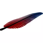 傾斜の赤と青の羽のベクトル イラスト