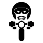 Дорога короля мотоцикл Райдер векторное изображение