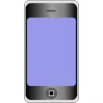 Vektorgrafik med mobiltelefon med stor skärm