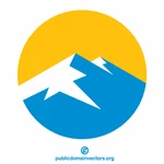 Mountain logotyp koncept